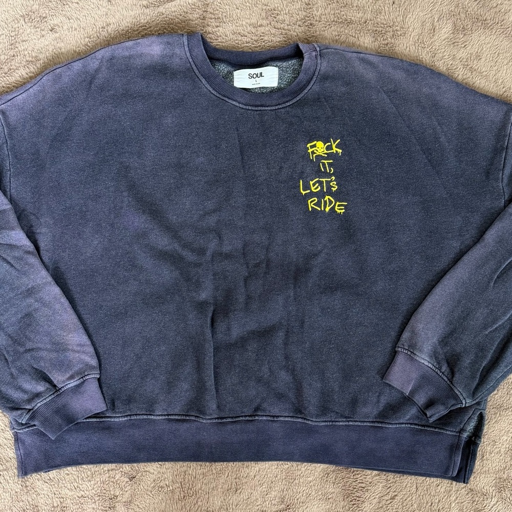SoulCycle Navy Blue Crew Neck Sweater